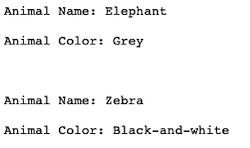 List Operation Output