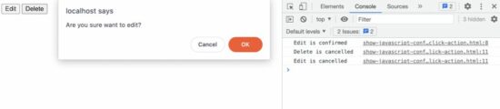 javascript confirm