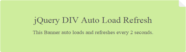 jquery-div-auto-load-refresh
