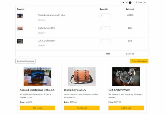 laravel shopping cart