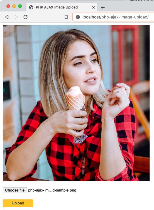 PHP AJAX Image Upload Output