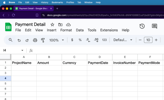 Target Google Sheet