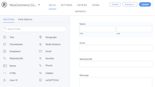 woocommerce contact form builder formidable pro